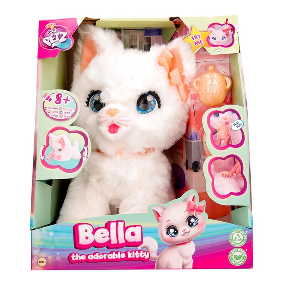 90773 Hareketli ve Sesli Sevimli Peluş Kedicik Bella -Sunman