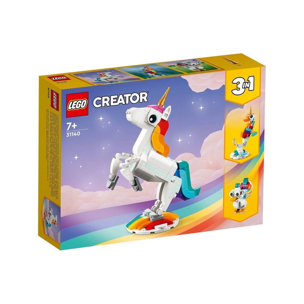 31140 Lego Creator 3in1 - Sihirli Tek Boynuzlu At 145 parça +7 yaş