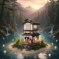 C66019W CADA JAPON SOKAK MANZARASI 1195 PARÇA BLOCK OYUNCAK