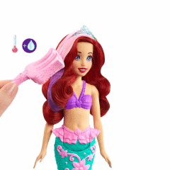 HLW00 Disney Prensesleri Muhteşem Renk Değiştiren Saçlı Deniz Kızı Ariel
