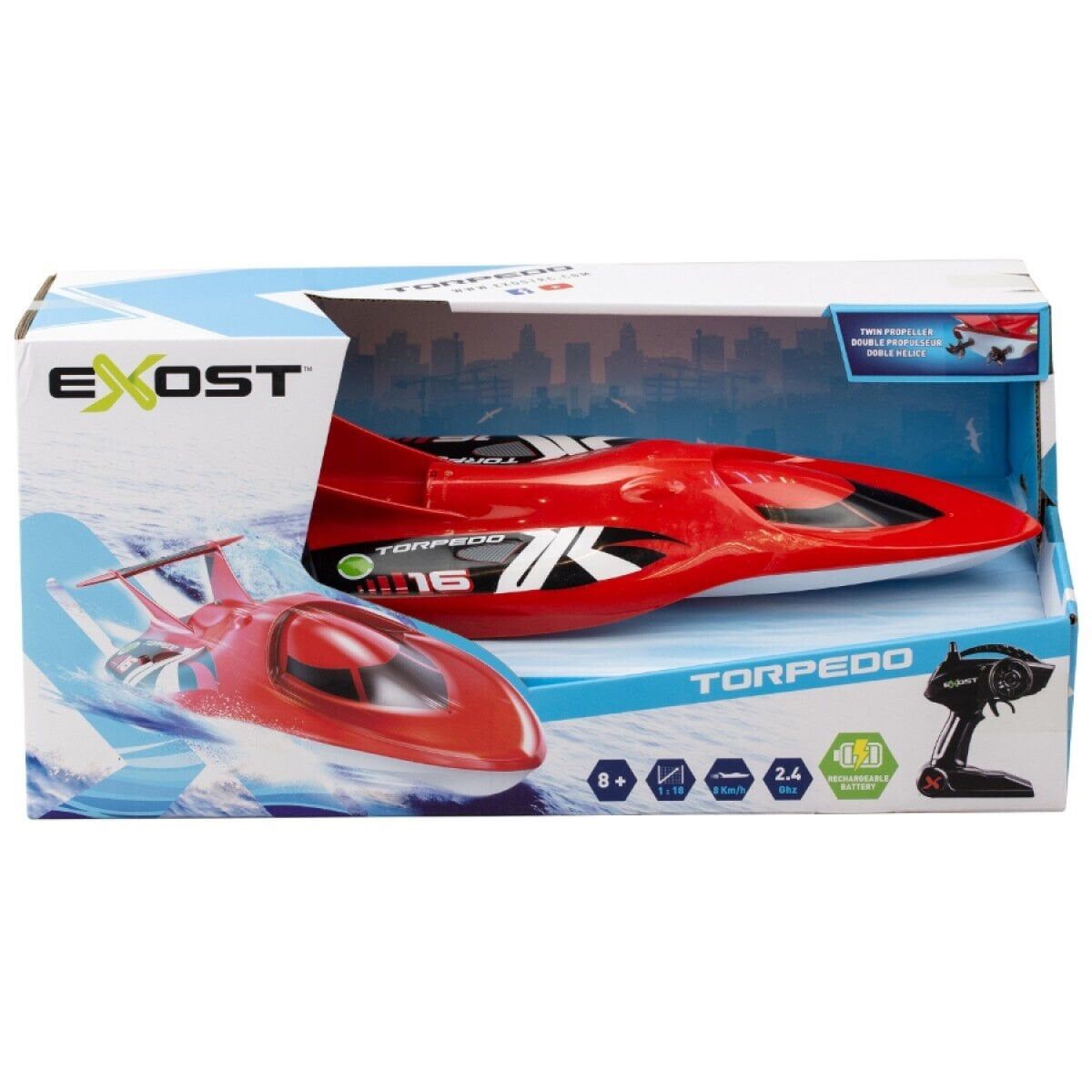 SIL 20222 Silverlit Exost Torpedo Kumandalı Sürat Teknesi -Necotoys