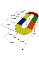 Anaokulu Oval Grup Çalışma Masası
