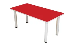 Metal Ayaklı Ahşap Dikdörtgen Masa 60x120 cm