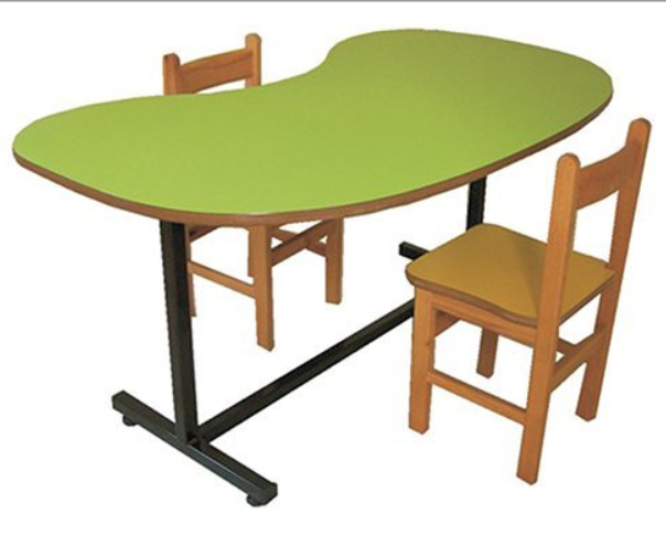 Metal Ayaklı Fasülye Masa