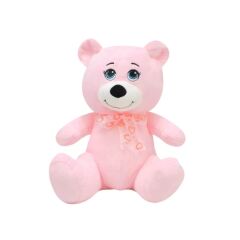 1022P Göbekli Ayı 28 cm Pembe -Selay Oyuncak