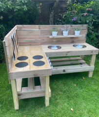 L Şekilli Çamur Mutfak, Çift Kase ve Ocaklı