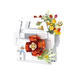 P1079 PANLOS ÇANTA BUKET ÇİÇEK 497 PARÇA BLOCK OYUNCAK