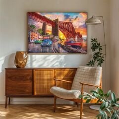 22039 PUZZLE 1500 FORTH BRİDGE AT SUNSET LİFE UNDER THE BRİDGE