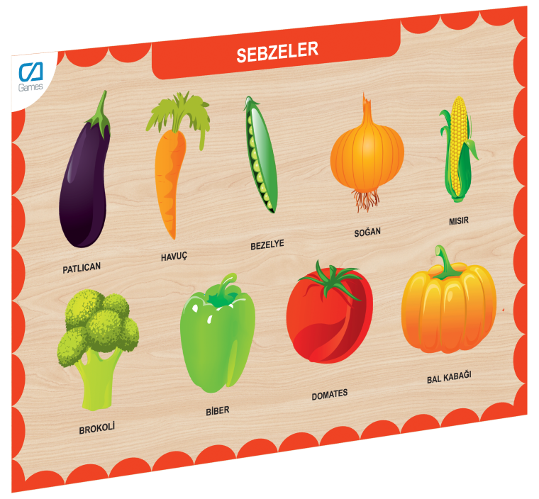 CAAHS-3205 CA GAMES AHŞAP SEBZELER BUL-TAK