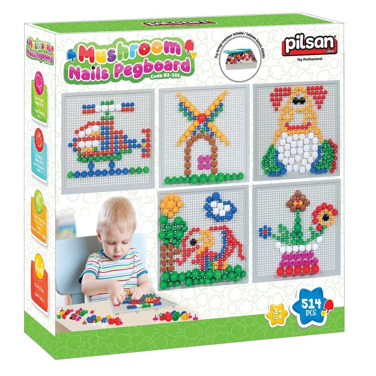 03 333 EĞİTİCİ MANTAR VE DÜĞMELER 514 PARÇA