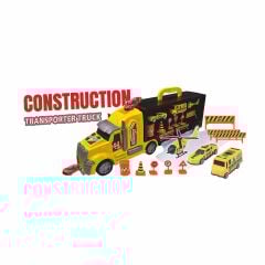 ERN-874 HEROES TOYS ÇANTALI İNŞAAT TAŞIYICI TIR SETİ