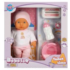 1030141 Sesli Bebelou Tuvalet Zamanı Bebek Seti 32 cm -Sunman