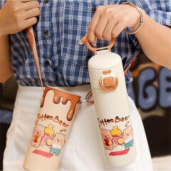 D9260 DILLER TOFFEE BEAR FİGÜRLÜ 520 ML PASLANMAZ ÇELİK TERMOS