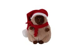 6213 YILBAŞI ŞAPKALI 28 CM KAHVERENGİ KAPİBARA