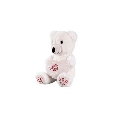 5520 50 CM BEYAZ KALPLİ AYICIK