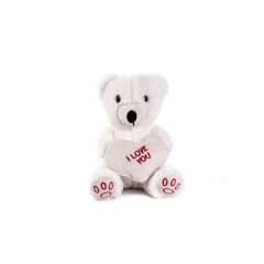 5520 50 CM BEYAZ KALPLİ AYICIK