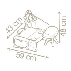 7600220379 Smoby Baby Nurse Nurserie Cocoon - 3'ü 1 Arada Bebek Oyun Seti +3 yaş