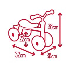 7600721400 ROOKIE RIDE-ON RED