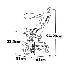 7600741503 Baby Driver Tricycle 3 Tekerlekli 3'ü 1 arada Gri Bisiklet +10 ay