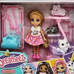 81125 SUN-FNV-MNK-F-DREAMEEZ MİNİ BEBEK VE KEDİ SETİ