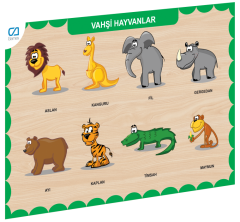 CAAHS-3213 CA GAMES AHŞAP VAHŞİ HAYVANLAR BUL-TAK