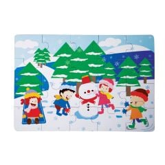 CS-1278 KIŞ AHŞAP YER PUZZLE