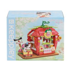 KP-28022 Keeppley Tuxedo Cat Strawberry House Blok Seti -Vagon life