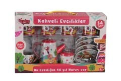 ATF-996-7A-10A 14 PARÇA DESENLİ METAL ÇAY SET