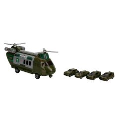 4782 SUN-RYL-MXX-GARAJ SET POLİS AMBULANS ASKER TAŞIYICI HELİKOPTER ARB 3R