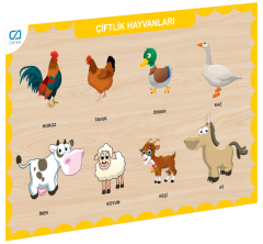 CAAHS-3211 CA GAMES AHŞAP ÇİFTLİK HAYVANLARI BUL-TAK