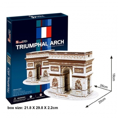 C045H Cubic Fun Triumphal Arch Zafer Anıtı - Fransa 26 parça / 3 Boyutlu Puzzle