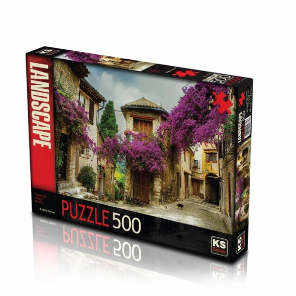 11375 KS, Flowered Village House, 500 Parça Puzzle