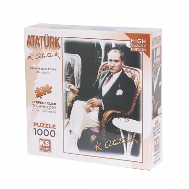 20727 Kahve İçen Atatürk 1000 Parça Puzzle -KS Puzzle