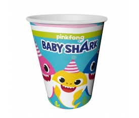 LPB6386 Balonevi, Baby Shark Parti Zamanı 8 adet Kağıt Bardak 220/240cc