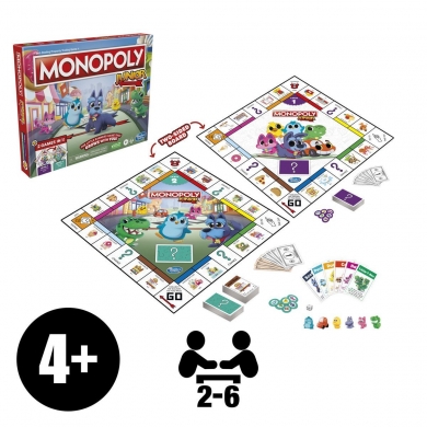 F8562 Hasbro Gaming - Monopoly Junior 2\'si1 arada +4 yaş