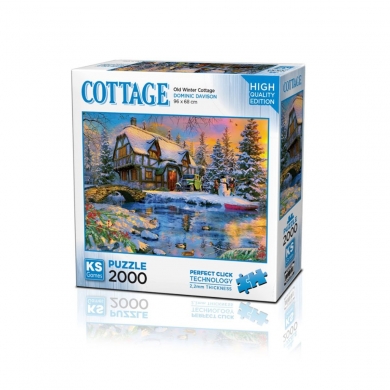 22526 Old Winter Cottage 2000 Parça Puzzle -KS Puzzle