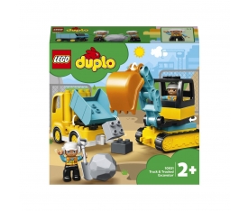 10931 Lego Duplo - Town Kamyon ve Paletli Kazıcı 20 parça +2 yaş