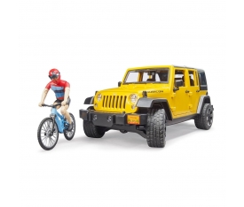 BR02543 Jeep Wrangler Rubicon + Bisiklet ve Sürücüsü +4 yaş