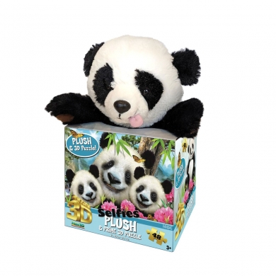PRM 15800 Prime 3D Panda Peluş ve Selfie 48 Parça Puzzle -Necotoys