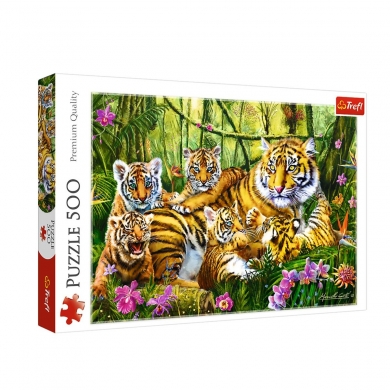 37350 Trefl Family of Tiger / 500 Parça Puzzle