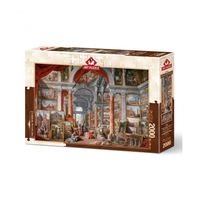 5479 Modern Roma Manzaralı Resim Galerisi 1757-2000 Parça Puzzle -Art Puzzle