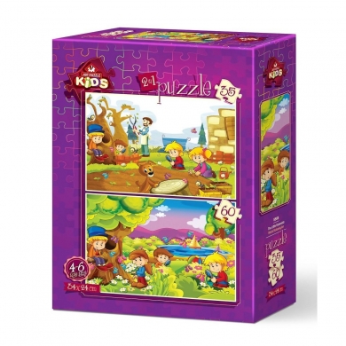 5585 Minik Botanikçiler 35+60 Parça  Çocuk Puzzle -Art Puzzle
