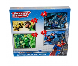 DC7813 Justice League 4in1 Puzzle - Utku Oyuncak