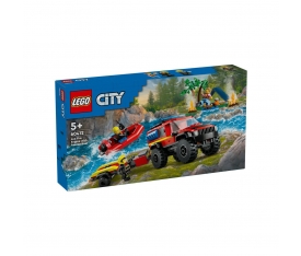 60412 LEGO® City 4x4 Kurtarma Botlu İtfaiye Kamyonu 301 parça +5 yaş
