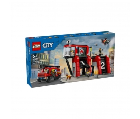 60414 LEGO® City İtfaiye Kamyon ve İtfaiye Merkezi 843 parça +6 yaş