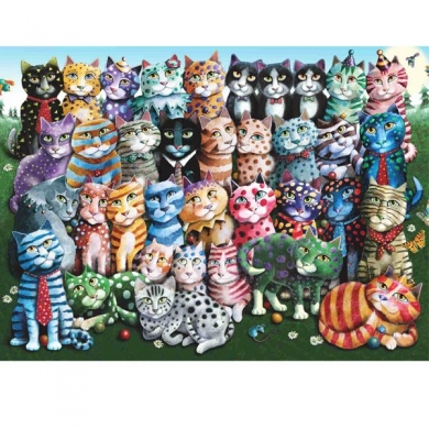 1030 Anatolian Aile Toplantısı - Cat Family Reunion 1000 parça Puzzle