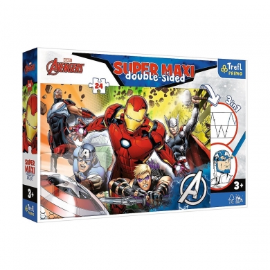 PUZZLE-41007 Süper Maxi Avengers 24 Parça Çocuk Puzzle