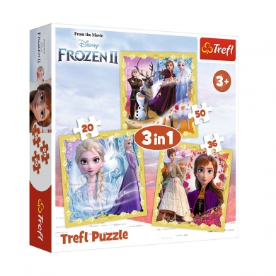 PUZZLE-34847 Frozen II 3IN1 Puzzle