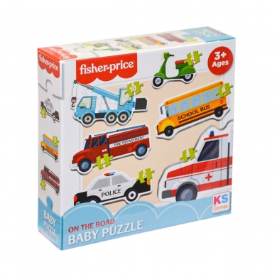 FP 13414 Fisher Price Baby Puzzle On The Road -KsPuzzle