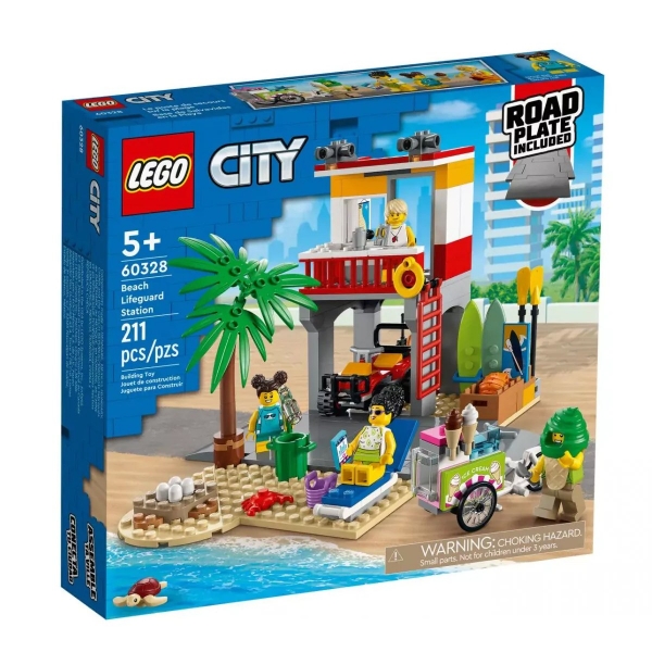 60328 Lego City - Plaj Cankurtaran Merkezi, 211 parça, +5 yaş